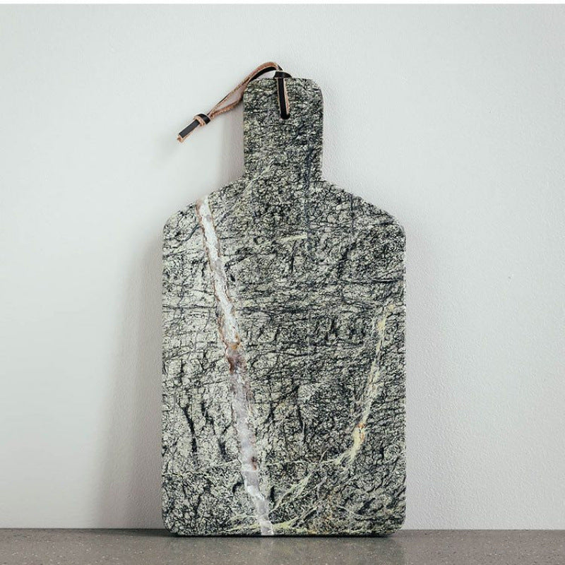 A Marble cutting board Chopping board Fruit plate Household cutting board Household panel Bread board Anti-mildew Dessert Pastry White