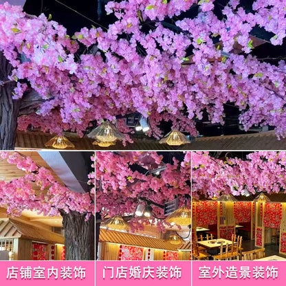 A simulated cherry blossom branch cherry blossom tree plastic wedding decoration peach blossom pear blossom indoor living room ceiling simulated flower fake flower