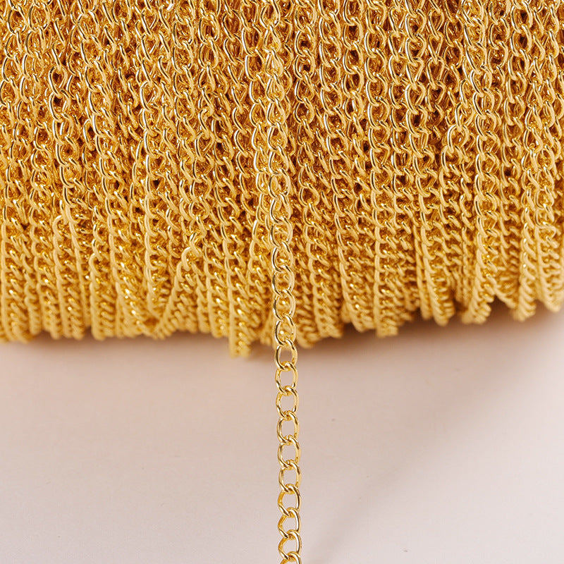 A DIY jewelry accessories, encrypted iron chain, necklace jewelry chain, hairpin tail chain, hair accessories fringed chain connecting chain