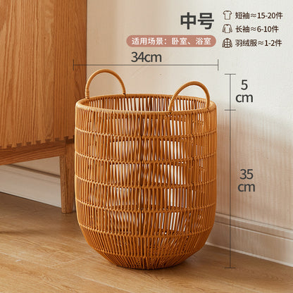 سلة تخزين مقاومة للماء مصنوعة من خشب الروطان الصناعي 