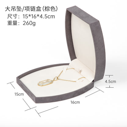 A fine jewelry suede box