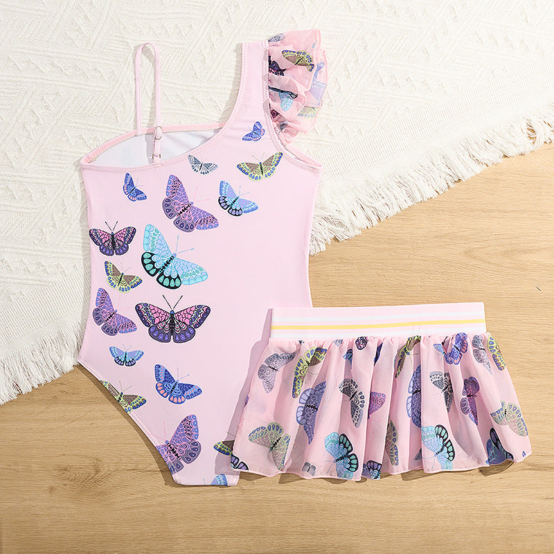 A printed one-piece bikini children's swimsuit - Mixbatch