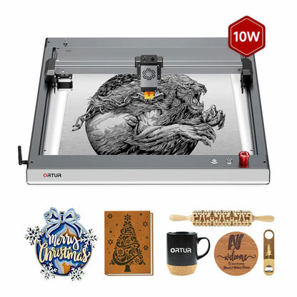 A ORTUR OLM3-LU2-10A Laser engraving machine small portable cutting wood leather metal