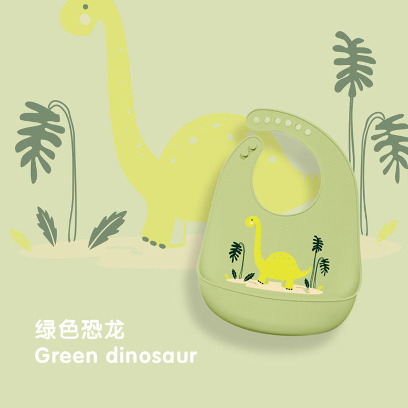 Baby silicone bibs, baby eating bibs,  waterproof rice pockets,saliva napkins 0.08kg - Mixbatch