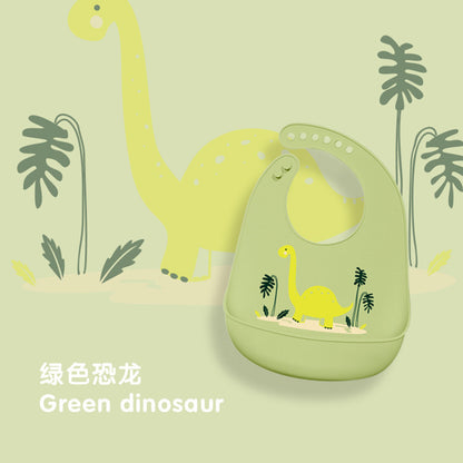 Baby silicone bibs, baby eating bibs,  waterproof rice pockets,saliva napkins 0.08kg - Mixbatch