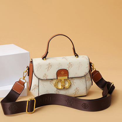 A small bag women's new Korean version of fashion temperament printing high sense niche versatile casual shoulder messenger bag