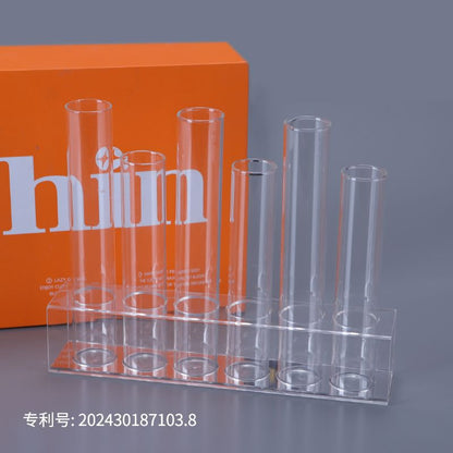 A test tube vase small ornament living room light luxury high-grade glass flower stand flower hydroponic flower arrangement test tube vase does not contain flowers
