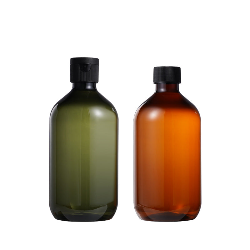 A 500ML brown hydrosol bottle, shower gel shampoo bottle, plastic wash bottle 300ML sub-bottle - Mixbatch