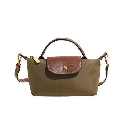 A new Oxford cloth women's bag fashion splicing dumpling bag simple handbag premium texture commuter bag