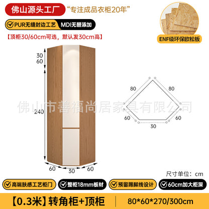 A The solid wood wardrobe with OSB board ENF grade melamine paint finish