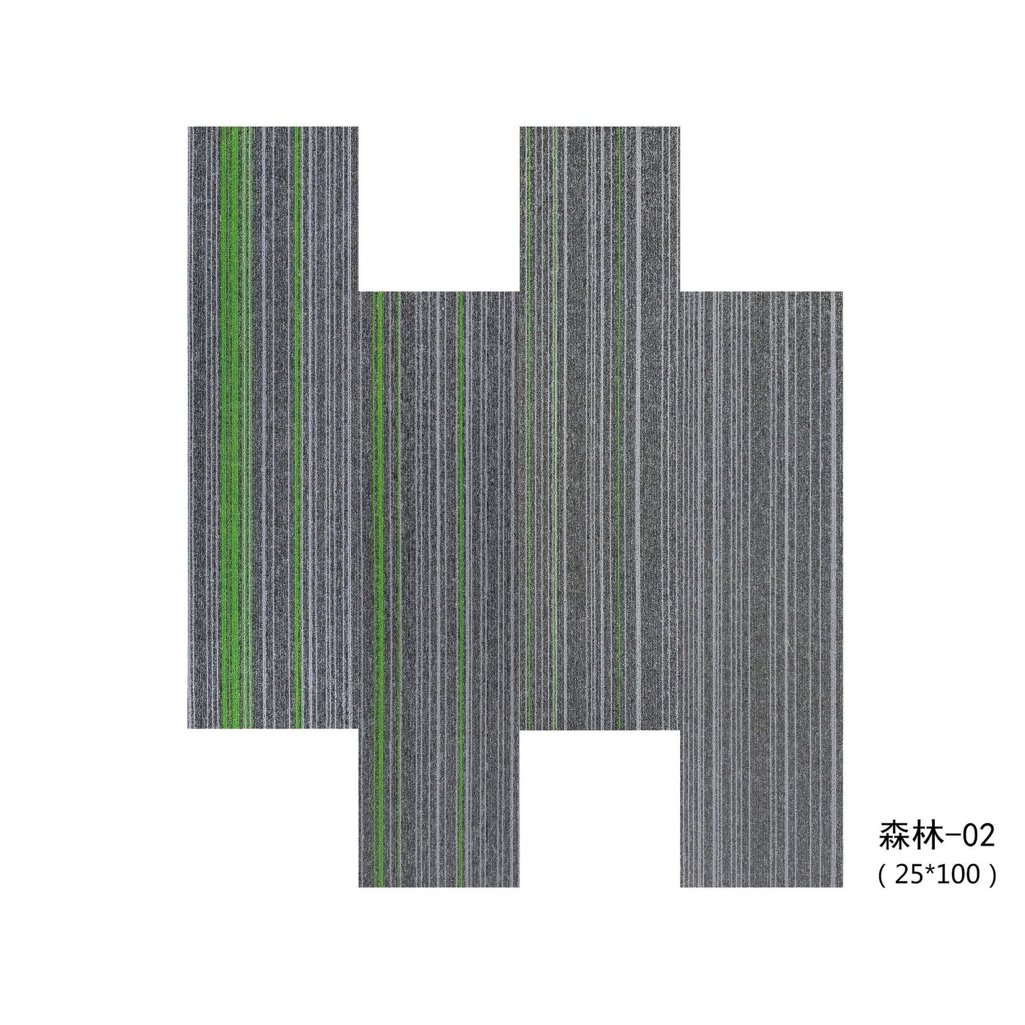 A Office  Building Meeting Room Fire Resistant Dirt Resistant Flame Retardant Environmental Protection Grey Striped Square Splicing B1 Fire Carpet