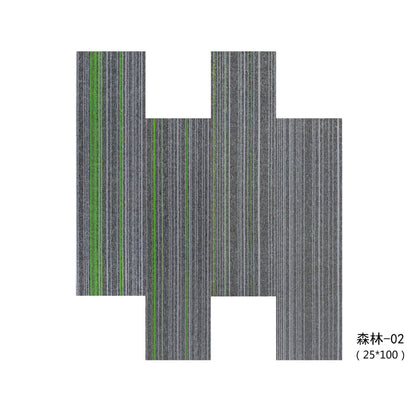 A Office  Building Meeting Room Fire Resistant Dirt Resistant Flame Retardant Environmental Protection Grey Striped Square Splicing B1 Fire Carpet