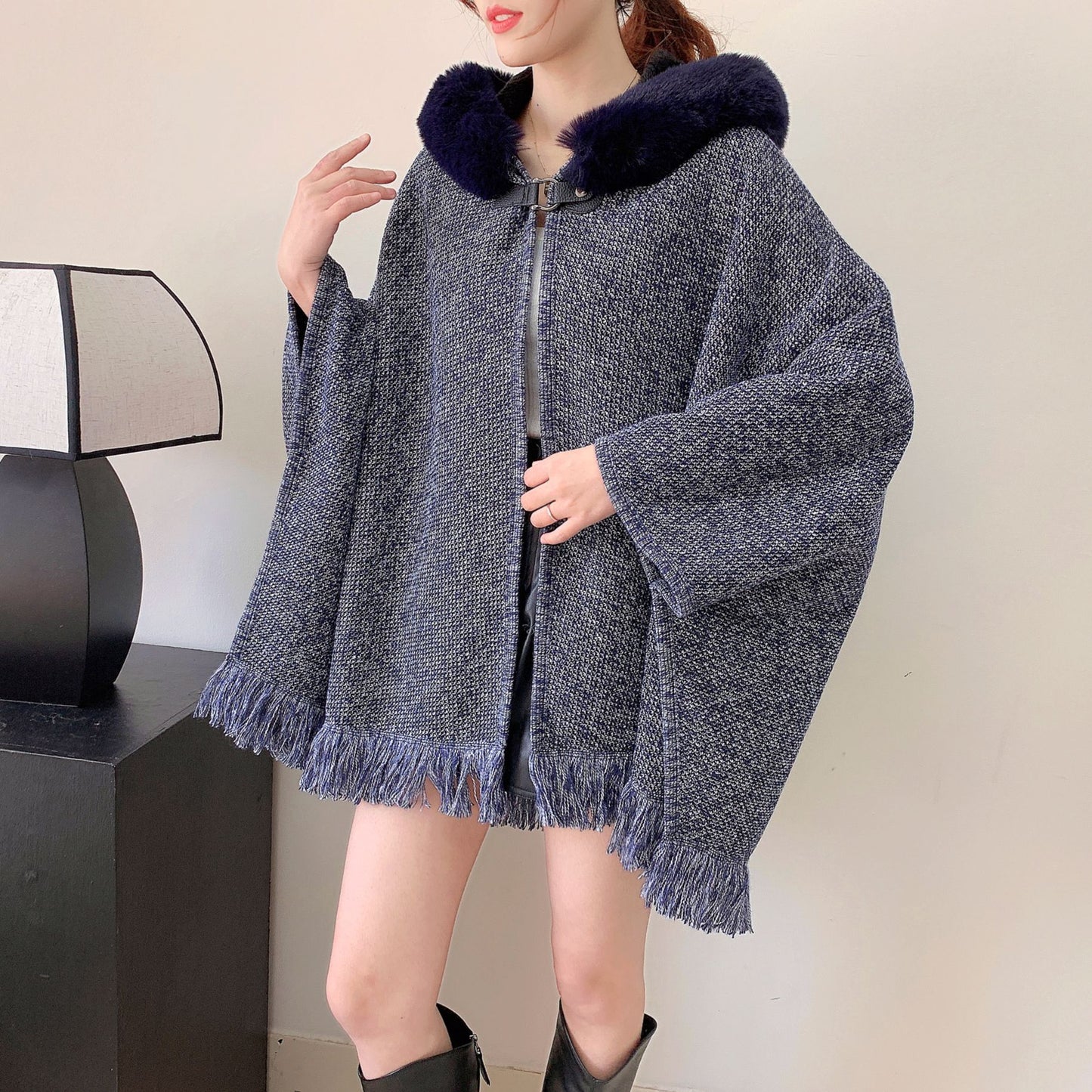 A faux fur jacket