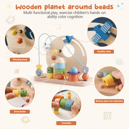 A Baby Early Education Educational Wooden Toys Montessori Teaching Multifunctional Hands-on Brain Shape Cognition Set
