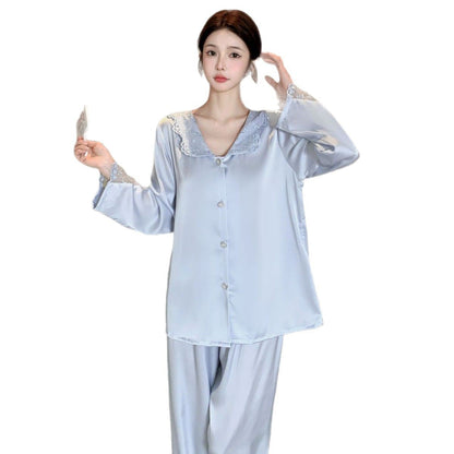 A silk long-sleeved suit