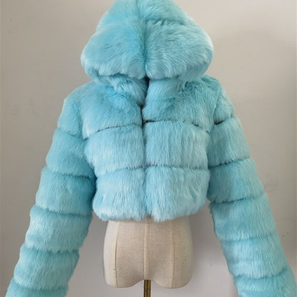 A fur coat imitation fox fur