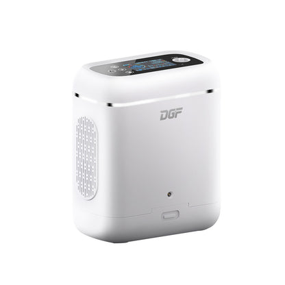 A portable oxygen concentrator with high battery life and charging capability