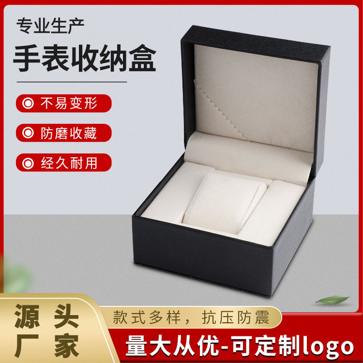 A directly from the manufacturer high-grade PU leather flip plastic embryo watch box Internet celebrity watch box - Mixbatch