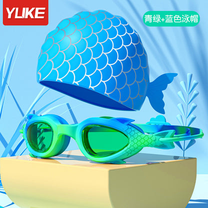 A children's swimming goggles anti-fog boys and girls small frame goggles swimming training diving swimming high definition waterproof professional equipment - Mixbatch