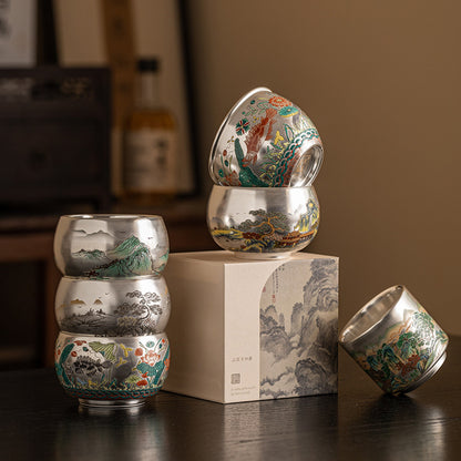 A Silver-plated cup teacup