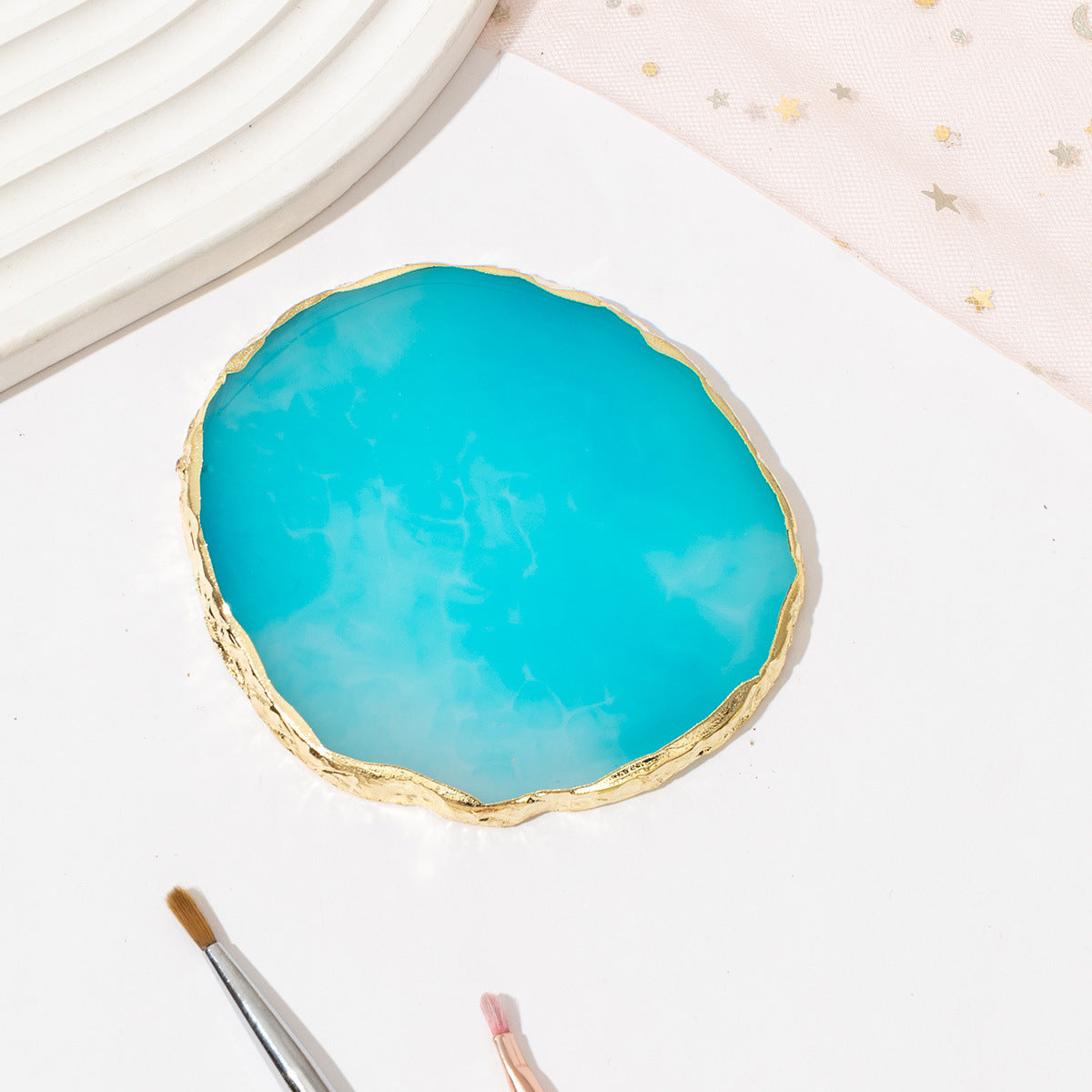 A Nail Art Palette Resin Agate Phnom Penh Palette Nail Art Display Board Color Display Resin Nail Art Palette - Mixbatch