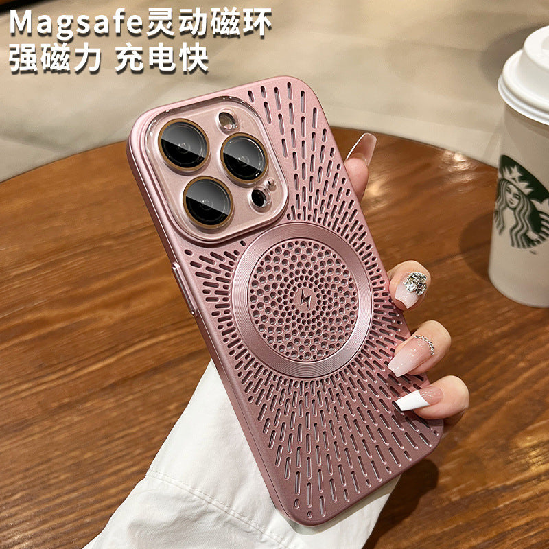 A car magnetic cooling mobile phone case