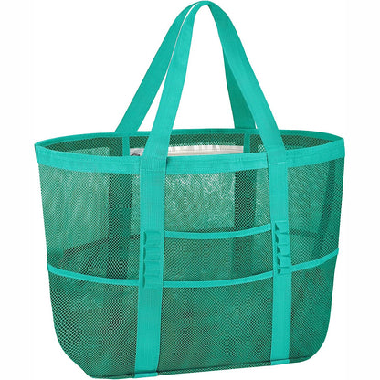 A mesh eye bag mesh portable beach bag large capacity toy storage bag bathroom wash swimming bag
