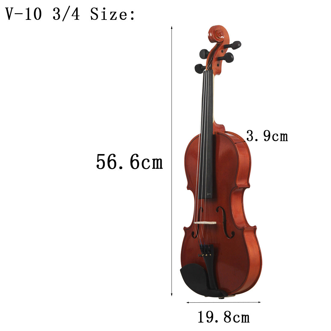 A Natural light universal violin Solid wood violin Student Children Beginner Adult playing violin 4/4-1/8