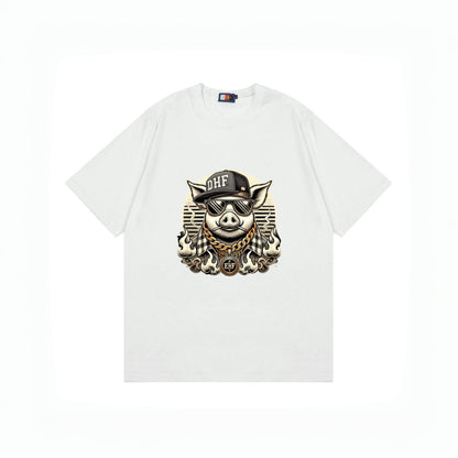 A T-shirt imitation cotton comfortable European size globally available black hip-hop design - Mixbatch