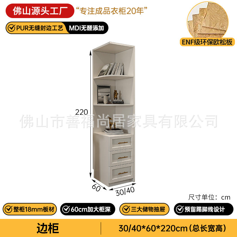 A The solid wood wardrobe with OSB board ENF grade melamine paint finish