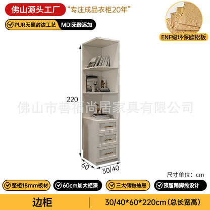 A The solid wood wardrobe with OSB board ENF grade melamine paint finish