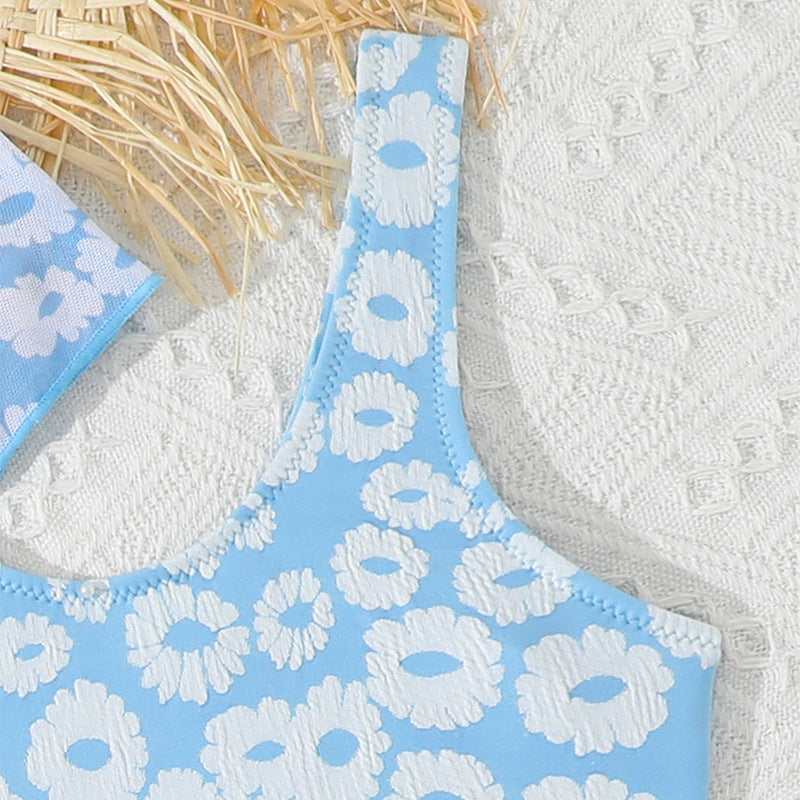 A girls three-piece swimsuit children's swimsuit baby girl summer foreign trade cross-border children's swimsuit middle and old children - Mixbatch