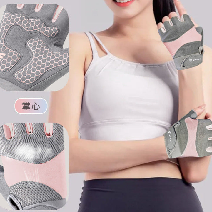 A Kettlebell Sports Half Finger Gloves Men and Women Outdoor Riding Weightlifting Horizontal Bar Fitness Anti-Cocooning