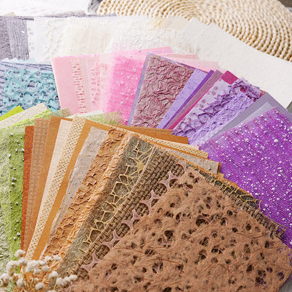 A Multi-color mesh art textured paper A5 handbook collage Kindergarten teacher Huanchuang 15 mixed - Mixbatch