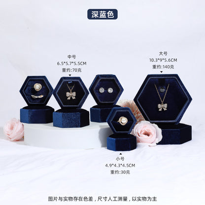 A Velvet hexagonal jewelry box