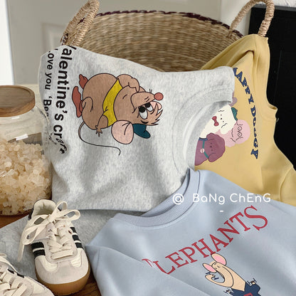 A children's crew neck sweater