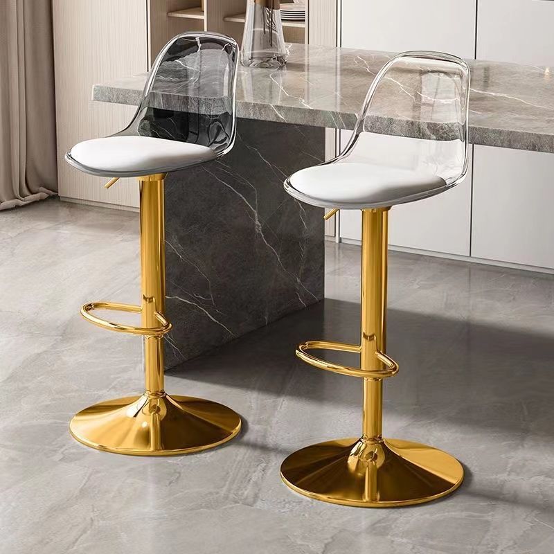 Bar chair Light luxury acrylic transparent bar chair Lifting and rotating home high stool Company front desk bar chair
