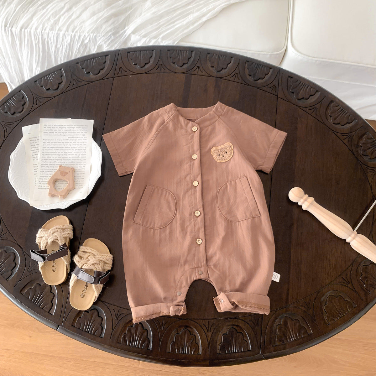 A children's clothing spot baby one-piece ins Korean version of the newborn boy baby cotton bag fart one-piece clothes out of summer - Mixbatch