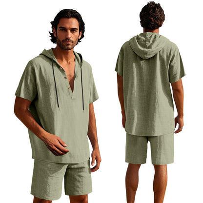 A Hooded Short Sleeve Suit
