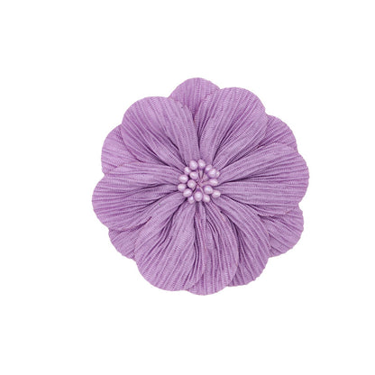 A new handmade pleated fabric flower bark pattern flower core head flower headband accessories shoes and hats flower clothing accessories 8CM - Mixbatch