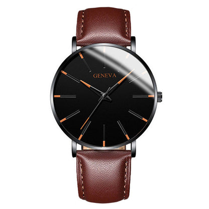A Geneva Fashion Mesh Strap Watch Men's Watch Colorful Scale Men's Watch Business Quartz Watch Wholesale - Mixbatch
