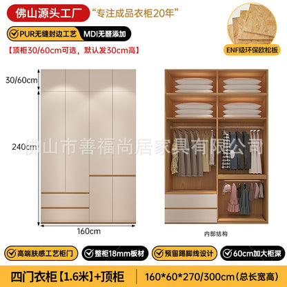 A The solid wood wardrobe with OSB board ENF grade melamine paint finish