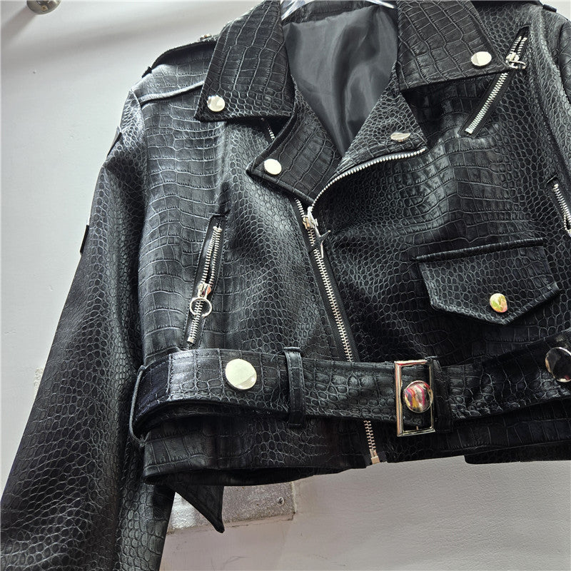 A jacket PU leather jacket