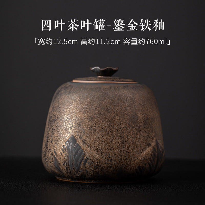 A tea pot porcelain storage tank