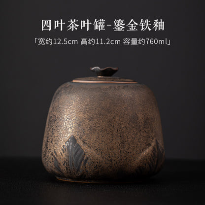 A tea pot porcelain storage tank