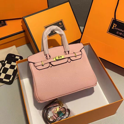 A high-end textured women's bag handbag 30CM soft leather European and American fashion TOGO platinum bag exquisite and versatile
