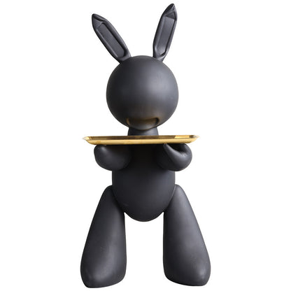 A rabbit resin creative ornament