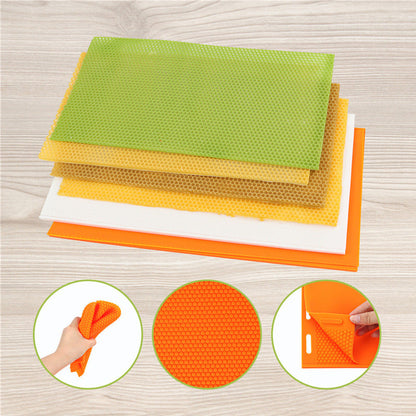 A Beekeeping Tools Silicone Nest Foundation Mould Beeswax Tablet Multi-color Candle Mould Honeycomb DIY
