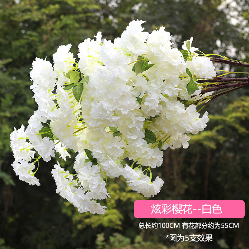 A simulated cherry blossom branch cherry blossom tree plastic wedding decoration peach blossom pear blossom indoor living room ceiling simulated flower fake flower