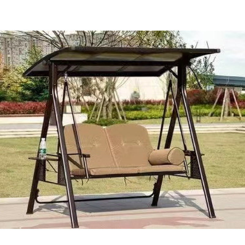 A outdoor swing rocking chair